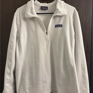 Patagonia Off-White Quarter-Zip Fleece Pullover